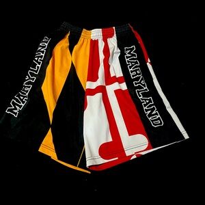 Fit 2 Win Maryland flag shorts - black and red #MarylandPride